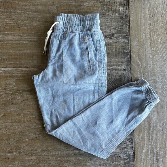 Athleta Cabo Linen Jogger Size: 2 Color: Chambray Blue - Picture 7 of 9